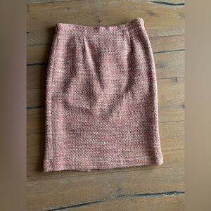 Kate Hill Textured Pencil Skirt - Pink and Cream